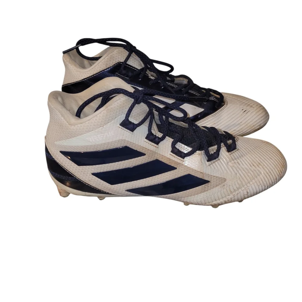 Adidas Freak Carbon Football Cleats White Navy Blue Men's Size 12